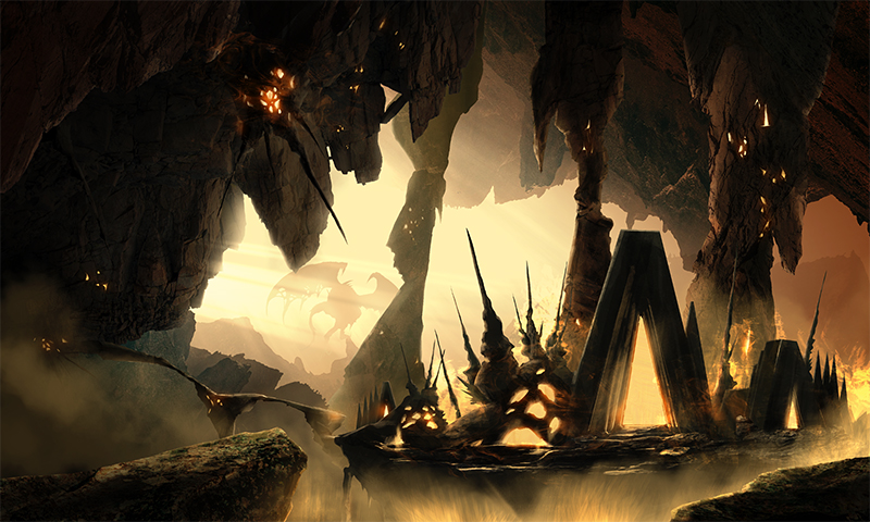 <b>Underground Caverns</b><br><br>
      This strange place is inhabited by a very shy tribe. Of necromancer moles.